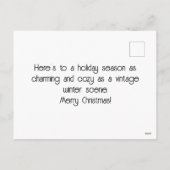 Antiker Winter in London Weihnachten Postkarte (Rückseite)