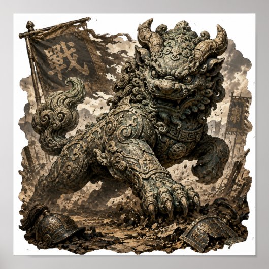 Antiker Yali-Wächter Fantasy-Poster Poster (Vorne)