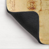 Antiker Zeichn mit Blätter für Trauben Mousepad (Ecke)