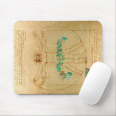 Antiker Zeichn mit Blätter für Trauben Mousepad (Mit Mouse)