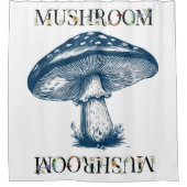 Antiker zeichn von Pilzen Duschvorhang (Vorderseite)