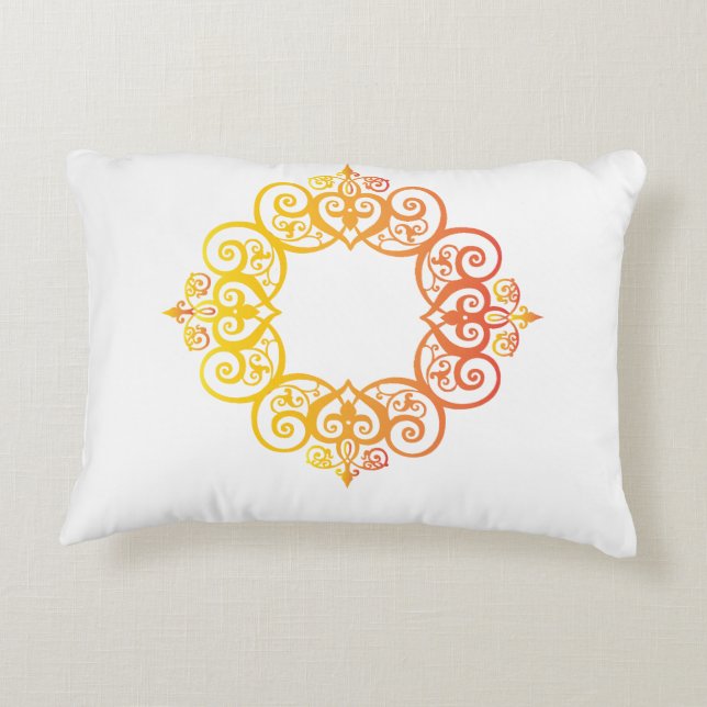 Antiker Zierrahmen Elegante dekorative Umrandung Dekokissen (Rückseite)