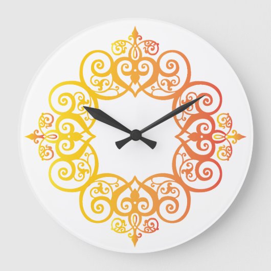 Antiker Zierrahmen Elegante dekorative Umrandung Große Wanduhr (Vorderseite)