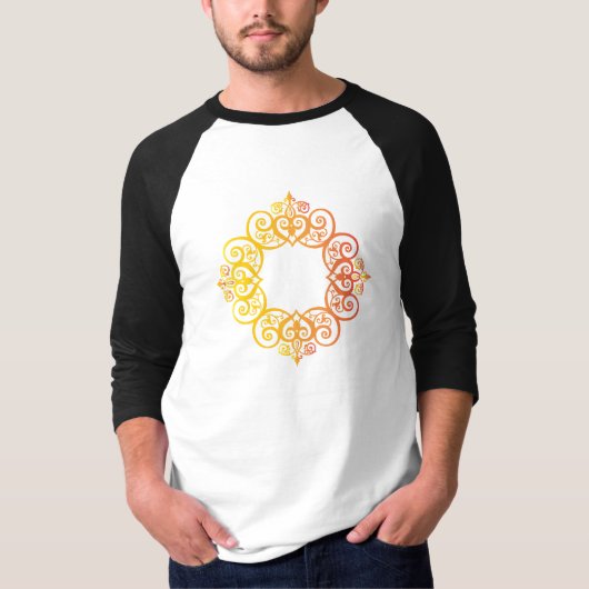 Antiker Zierrahmen Elegante dekorative Umrandung T-Shirt (Vorderseite)