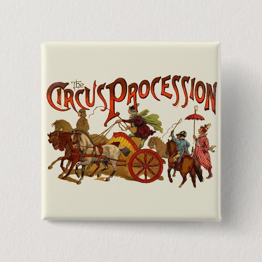 Antiker Zirkus Parade Clowns Button (Vorderseite)