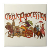 Antiker Zirkus Parade Clowns Fliese (Vorderseite)