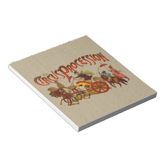 Antiker Zirkus Parade Clowns Notizblock (angewinkelt)