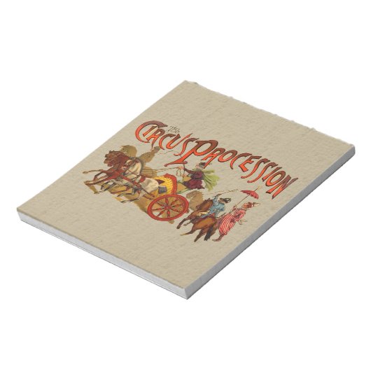 Antiker Zirkus Parade Clowns Notizblock (Rotiert)