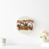 Antiker Zirkus Parade Clowns Runde Wanduhr (Zuhause)