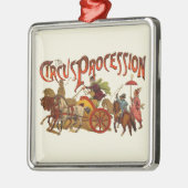 Antiker Zirkus Parade Clowns Silbernes Ornament (Links)