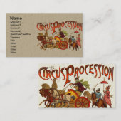 Antiker Zirkus Parade Clowns Visitenkarte (Vorne/Hinten)