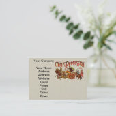 Antiker Zirkus Parade Clowns Visitenkarte (Stehend Vorderseite)