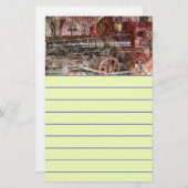 Antiker Zug Briefpapier (Vorne/Hinten)