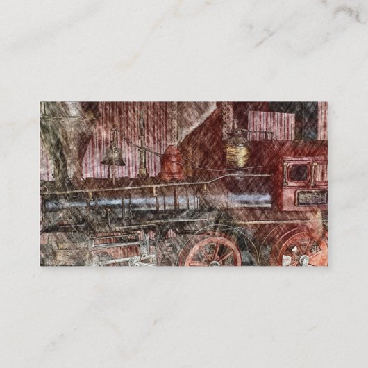 Antiker Zug Visitenkarte (Rückseite)