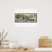 Antikes 1894 Gemüsesaatgut-Zeichen Poster (Küche)