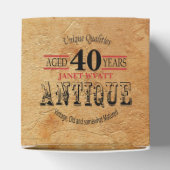 Antikes 40. Geburtstagsdesign Geschenkschachtel (Oben)