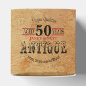 Antikes 50. Geburtstagsdesign Geschenkschachtel (Oben)