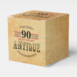 Antikes 90. Geburtstagsdesign Geschenkschachtel