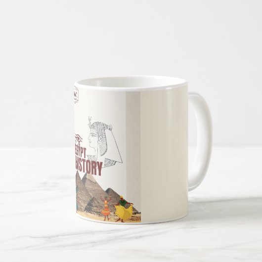Antikes-Ägypten-Geschichte-Kaffeetasse | Pyramiden Kaffeetasse (VorderseiteRechts)