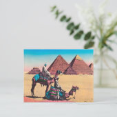 Antikes Ägypten, Große Pyramide bei Gizeh Postkarte (Stehend Vorderseite)