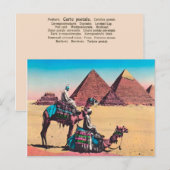 Antikes Ägypten, Große Pyramide bei Gizeh Postkarte (Vorne/Hinten)