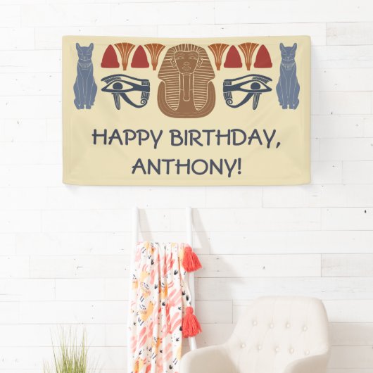 Antikes Ägypten König tut es als Custom Party Banner (Insitu)