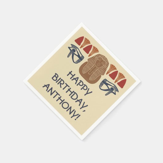 Antikes Ägypten König tut es als Custom Party Serviette (Ecke)