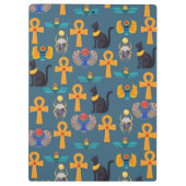 Antikes Ägypten-Muster, Hieroglyphen-Digitalpapier Klemmbrett (Rückseite)