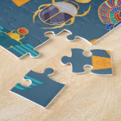 Antikes Ägypten-Muster, Hieroglyphen-Digitalpapier Puzzle (Seite)