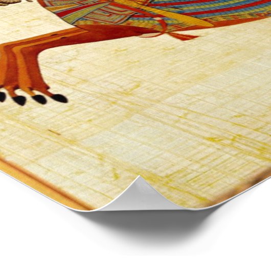 Antikes Ägypten Pharao Ramesses II farbenfroh Zeic Poster (Ecke)