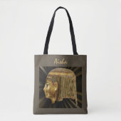 Antikes ägyptisches Schwarz-Gold-Maskenbild Tasche (Vorderseite)