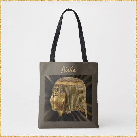 Antikes ägyptisches Schwarz-Gold-Maskenbild Tasche