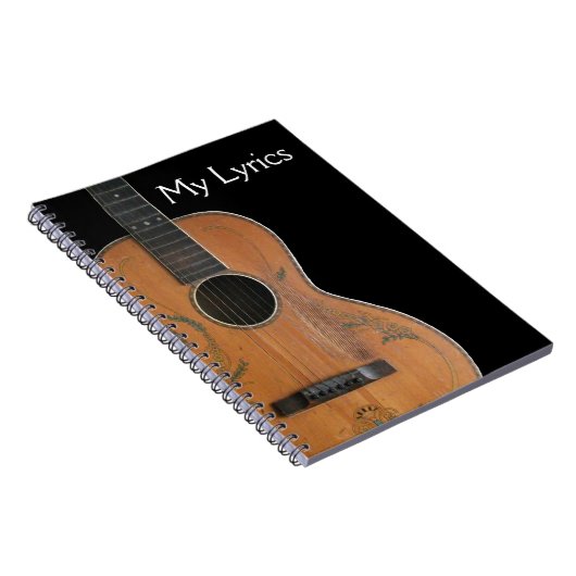 Antikes Akustikgitarrist Notizblock (Rechte Seite)