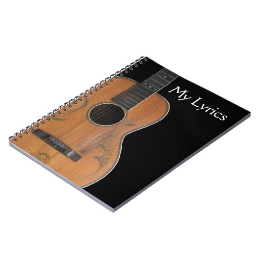 Antikes Akustikgitarrist Notizblock (Linke Seite)