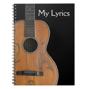 Antikes Akustikgitarrist Notizblock