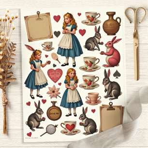 Antikes Alice Fussy Cut Scrapbook Papier