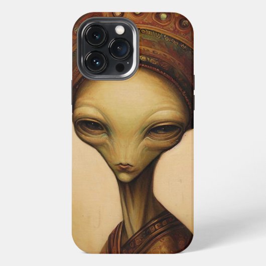 Antikes Alien-Porträt iPhone Hülle (Rückseite)