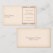 Antikes altes Papier Visitenkarte (Vorne/Hinten)