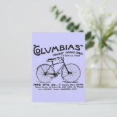 Antikes altmodisches Fahrrad Postkarte (Stehend Vorderseite)