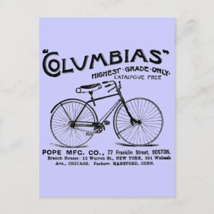 Antikes altmodisches Fahrrad Postkarte
