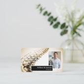 Antikes anatomisches Illustrations-Chiropraktor-Fo Visitenkarte (Stehend Vorderseite)