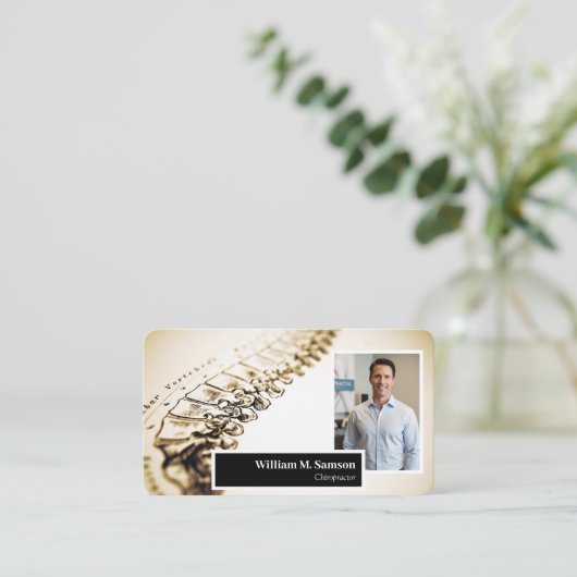 Antikes anatomisches Illustrations-Chiropraktor-Fo Visitenkarte (Stehend Vorderseite)