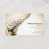 Antikes anatomisches Illustrations-Chiropraktor-Fo Visitenkarte (Rückseite)