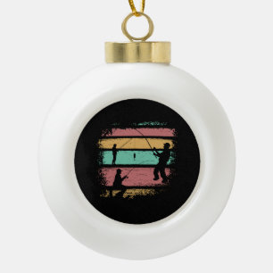 Antikes Angeln Keramik Kugel-Ornament