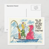 Antikes Angeln Postkarte (Vorne/Hinten)