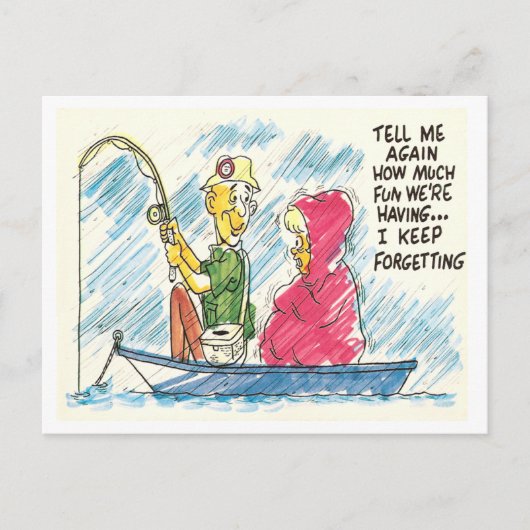Antikes Angeln Postkarte (Vorderseite)