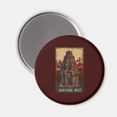 Antikes Angkor Wat Magnet (Vorderseite/Rückseite)