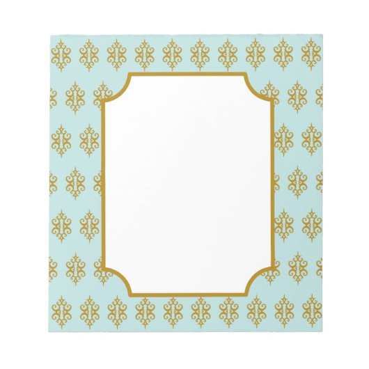 Antikes Aqua Lace Notepad Notizblock (Vorderseite)