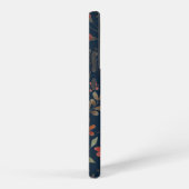 Antikes Aquarell Druckflora auf Marine Samsung Galaxy Hülle (Rechte Seite)