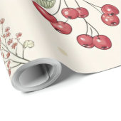 Antikes Aquarell-Kirsch-Verpackungspapier Geschenkpapier (Rolleneckpunkt)
